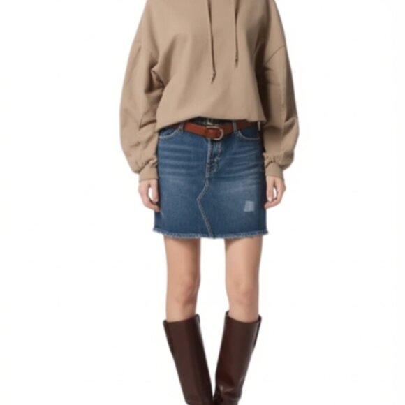 Madewell Womens Two Tone 5-Pockets Design Mini Denim Skirt Blue Size 31 - Picture 8 of 12